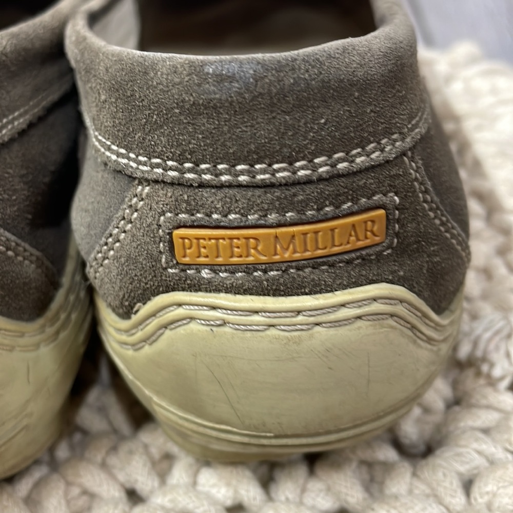 Peter Millar gray suede 9M leather loafers - Picture 5 of 8